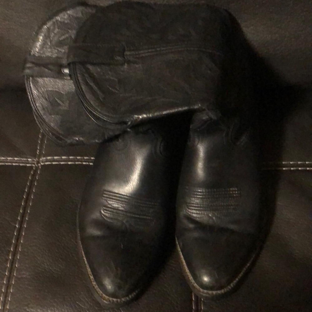 All leather western boots